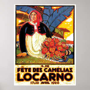 Poster Festival des camélias à Lugano, Suisse