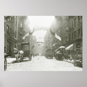 Poster Festival religieux de Mott Street, 1908