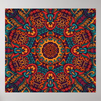 Festival tribal : Motif ethnique coloré