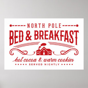 Poster Festive North pole bed and breakfast