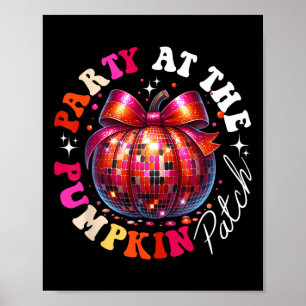 Poster Fête Au Citrouille Patch Disco Citrouille Automne 