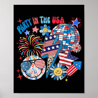 Poster Fête aux États-Unis 4 juillet Jour de l'indépendan