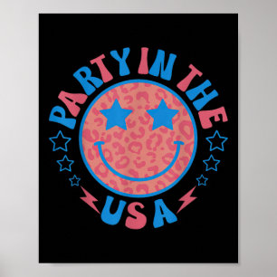Poster Fête Aux États-Unis 4 Juillet Sourire Prépa