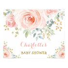 Fête Baby Shower Roses Aquarelle Rose Tendre