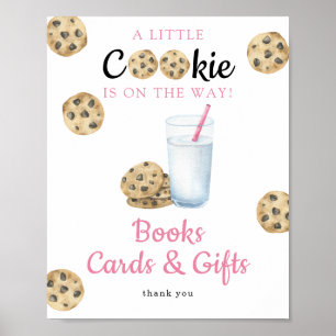 Poster Fête bébé Cookies Livres cartes et cadeaux