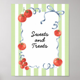 Poster Fête bébé Tomate Sucreries & Friandises