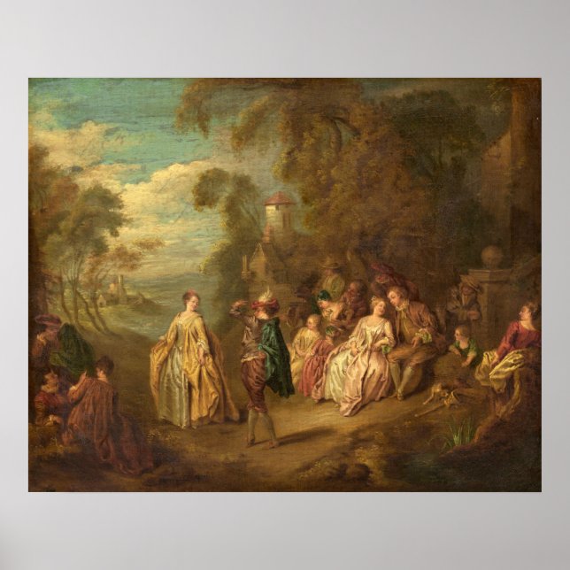 Poster Fête Champêtre - Jean-Baptiste Pater Beaux-Arts (Devant)