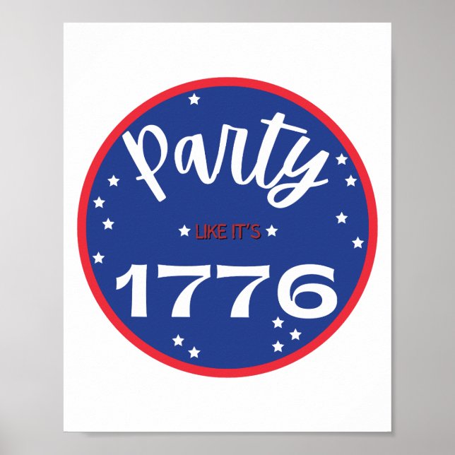 Poster Fête comme c'est en 1776 (Devant)