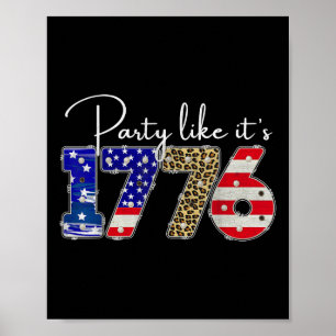 Poster Fête Comme Il Est 1776 Drôle Juillet 4 Fête Comme