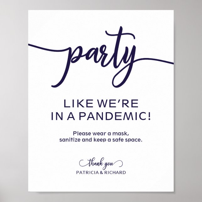 Poster Fête comme nous sommes dans un signe pandémique dr (Devant)