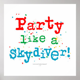Poster Fête comme un SKYDIVER !
