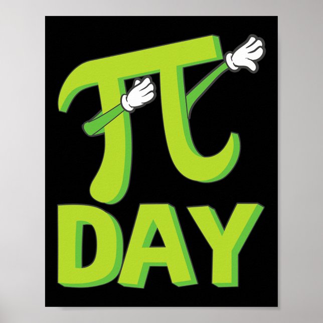 Poster Fête Dabbing Pi Day (Devant)