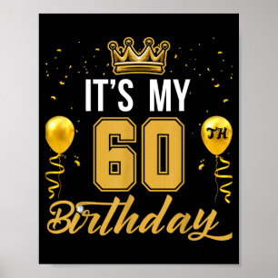 Poster fête d'anniversaire 60 ans ans pour hommes