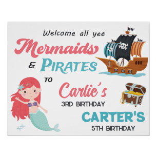 Poster Fête d'anniversaire conjointe de la Sirène et du P