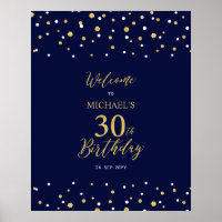 Fête d'anniversaire de 30 ans Bienvenue Or et Nuit