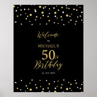 Fête d'anniversaire de 50 ans Bienvenue confettis 