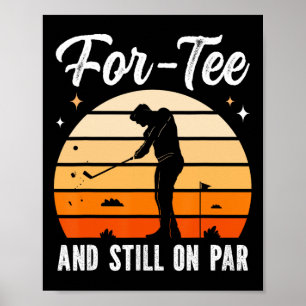 Poster Fête d'anniversaire des 40 ans de golf Quarante an