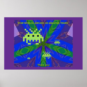Poster Fête d'anniversaire des 40 ans de Star Worlds Arca
