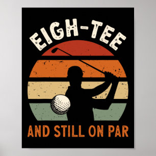 Poster Fête d'anniversaire des 80 ans de golf Eigh-tee et