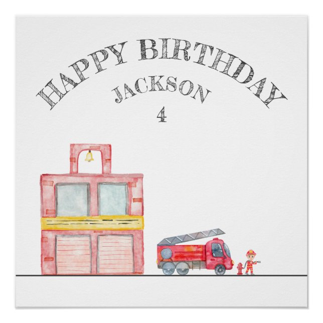 Poster Fête d'anniversaire minimaliste moderne (Devant)
