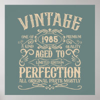 Fête d'anniversaire personnalisée 40 ans vintage