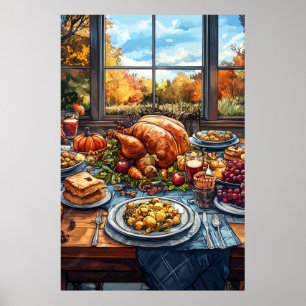 Poster Fête d'automne : Fête de Thanksgiving