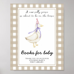 Poster fête de bébé oie - livres pour bébé