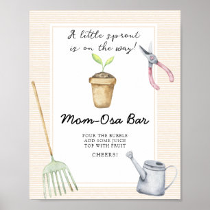 Poster Fête de bébé pousse - Bar Momosa
