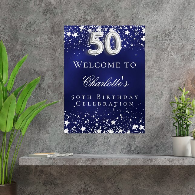 Poster Fête de bienvenue pour un 50e anniversaire avec de (Créateur téléchargé)