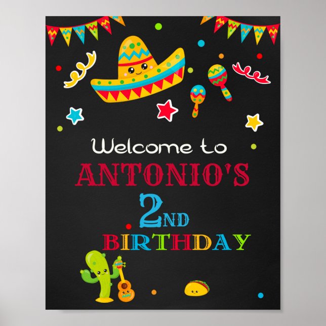 Poster Fête de bienvenue signe Première fête mexicaine ga (Devant)