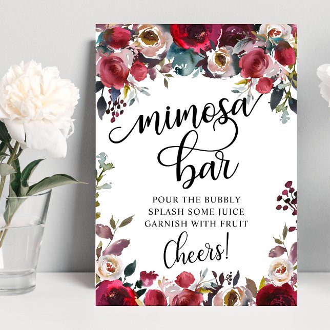 Poster Fête de Fiançailles au Bar à Mimosa (Créateur téléchargé)
