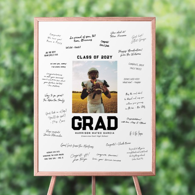 Poster Fête de fin d'études une photo signature de diplôm (Créateur téléchargé)