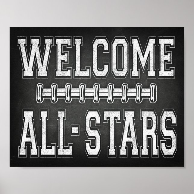 Poster Fête de football ACCUEILLIR TOUTES LES ÉTOILES Sig (Devant)