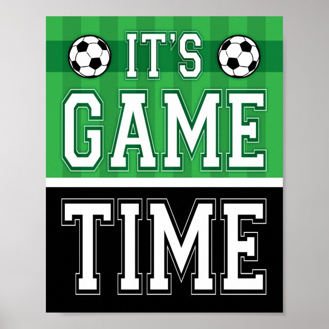 Poster Fête DE Football C'EST L'HEURE DU JEU ! Signer imp (Devant)