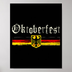 Poster Fête de la bière allemande d'octobrefest vintage