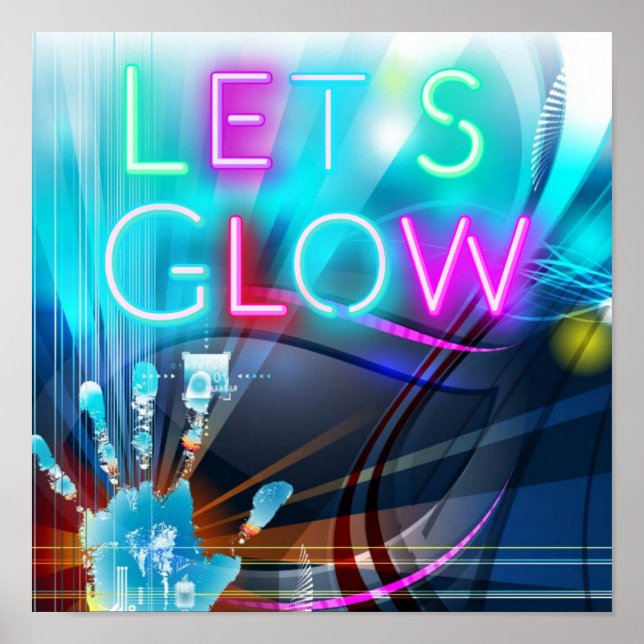 Poster Fête de la fête de Neon Psychedelia Rave (Devant)
