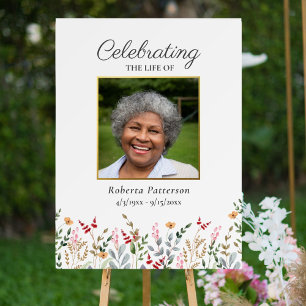 Poster Fête de la vie en fleurs Photo Télécharger Funérai
