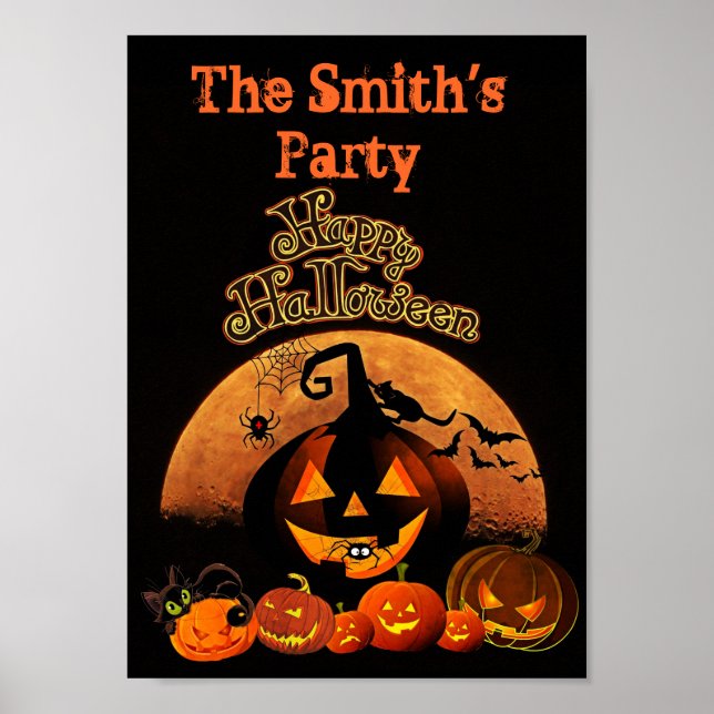 Poster Fête de l'Halloween (Customisez !) (Devant)