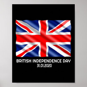 Poster Fête de l'Indépendance britannique Brexit Valentin