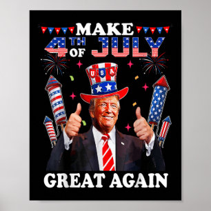 Poster Fête de l'Indépendance de Trump Faire 4 juillet Gr