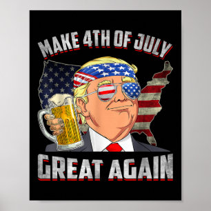 Poster Fête de l'Indépendance de Trump Faire 4 juillet Gr