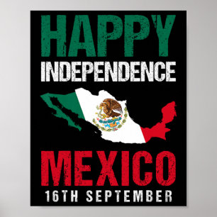 Poster Fête de l'Indépendance mexicaine Est 16 septembre 