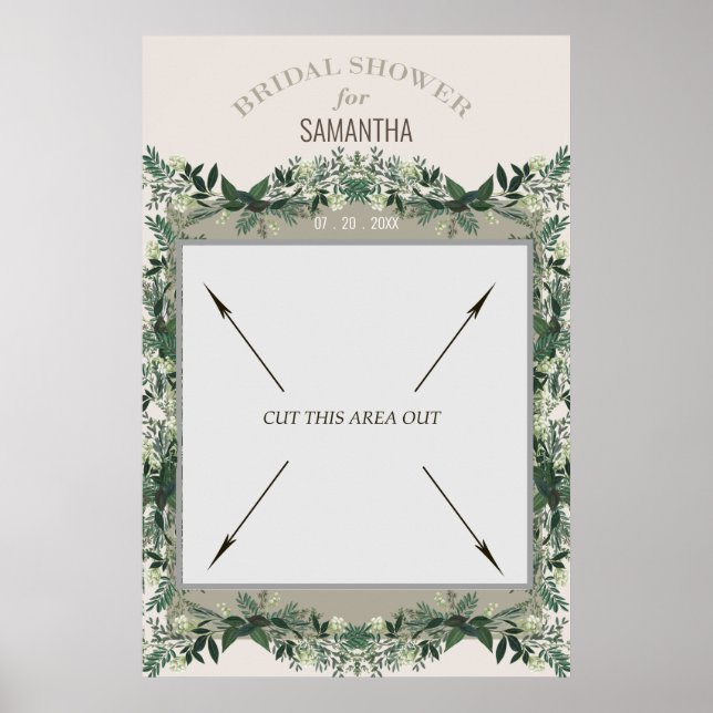 Poster Fête de mariage champêtre avec photomaton portable (Devant)