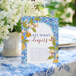 Poster Fête de naissance Citron Bleu Jaune Amalfi Coast