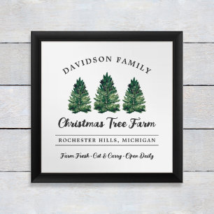 Poster Fête de Noël de famille personnalisée