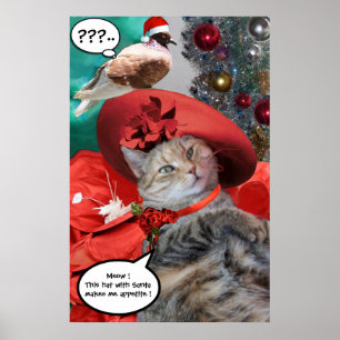 POSTER FÊTE DE NOËL DE LA PRINCESSE TATUS CAT