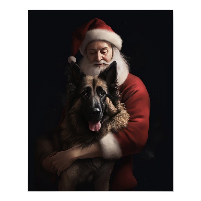Poster Fête de Noël du berger de Belgique (Devant)