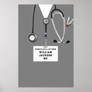 Poster Fête de remise de diplôme de l'école de médecine