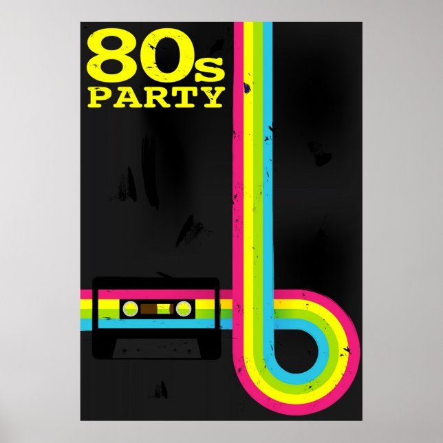 Poster fête des années 80 (Devant)