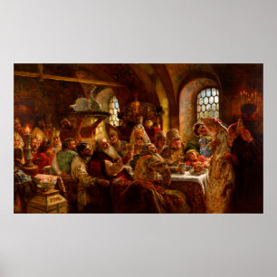 Poster Fête des Mariages de Boyar par Konstantin Makovsky